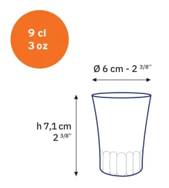 Duralex Professionnels De La Restauration|Tasses>Amalfi - Tasse en verre transparent 9 cl