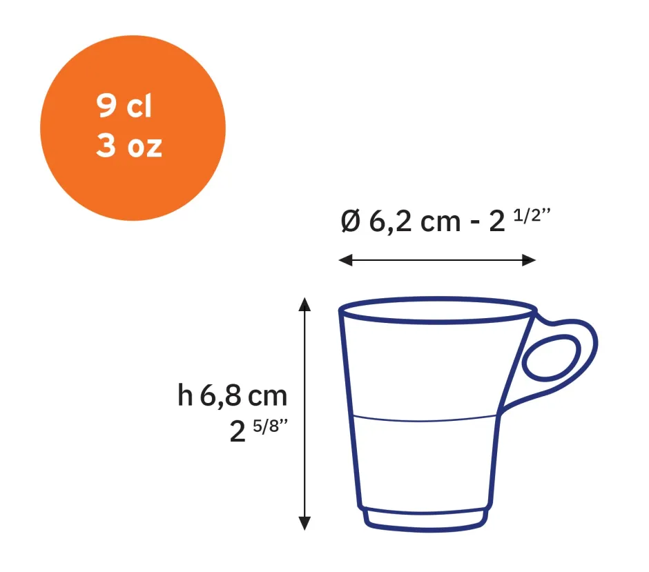 Duralex Professionnels De La Restauration|Tasses>Caprice - Tasse en verre transparent 9 cl