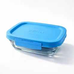 Duralex Professionnels De La Restauration|Boîtes Rectangulaires>Freshbox - Boite de conservation à ailette couvercle bleu 0.8L