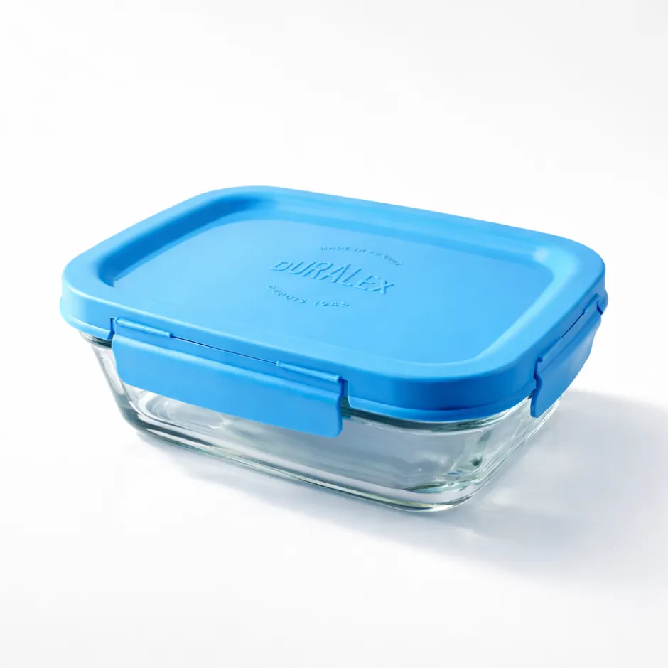 Duralex Professionnels De La Restauration|Boîtes Rectangulaires>Freshbox - Boite de conservation à ailette couvercle bleu 1.1L