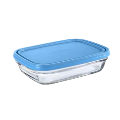 Duralex Professionnels De La Restauration|Boîtes Rectangulaires>Freshbox - Boite de conservation rectangulaire couvercle bleu 80cl