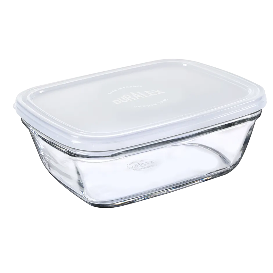 Duralex Professionnels De La Restauration|Boîtes Rectangulaires>Freshbox - Boite de conservation rectangulaire couvercle blanc 1,65L