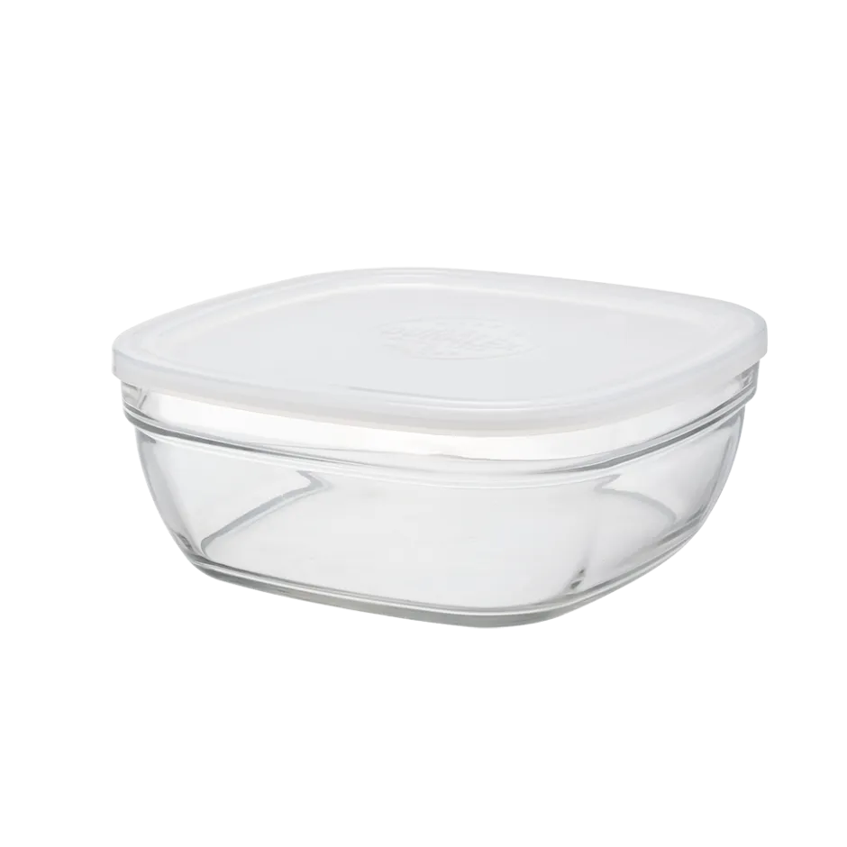 Duralex Boîtes Carrées>Freshbox - Boite de conservation carrée couvercle blanc 3,1L
