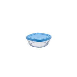 Duralex Boîtes Carrées>Freshbox - Boite de conservation carrée couvercle bleu 15cl