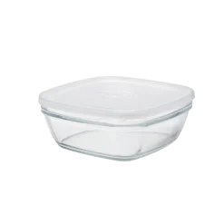 Duralex Boîtes Carrées>Freshbox - Boite de conservation carrée couvercle blanc 2L