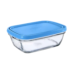 Duralex Boîtes Rectangulaires>Freshbox - Boite de conservation rectangulaire couvercle bleu 1,1L