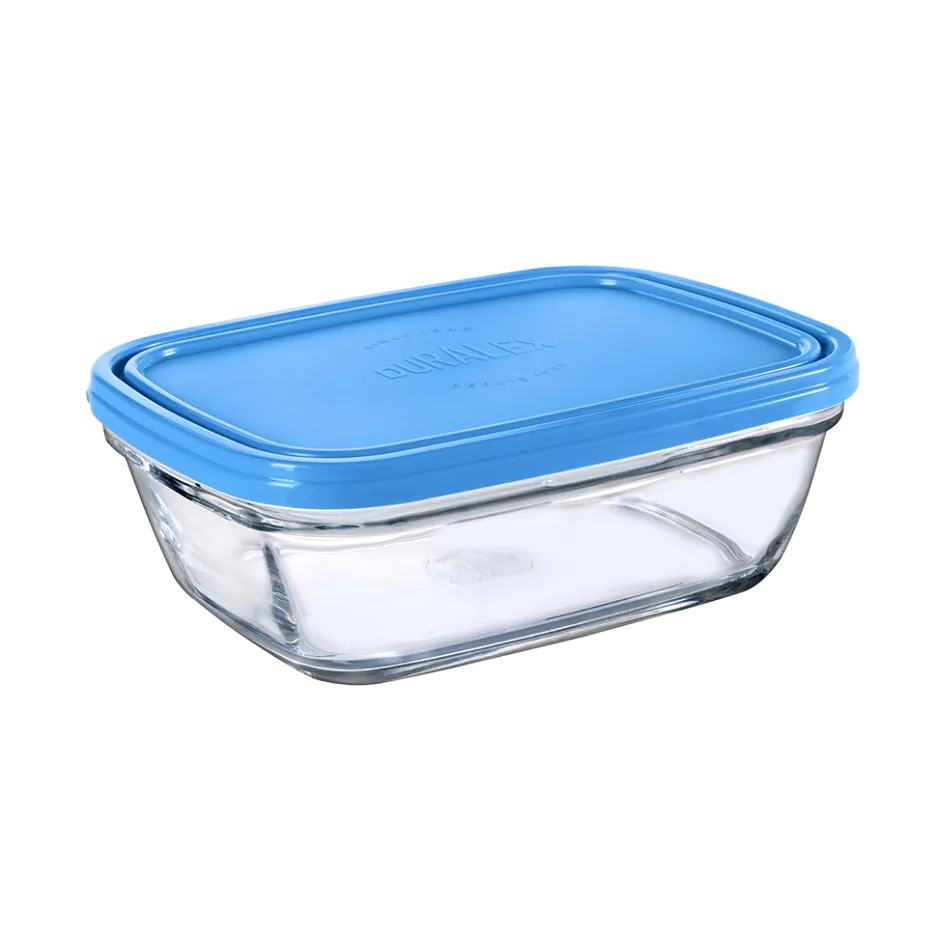 Duralex Boîtes Rectangulaires>Freshbox - Boite de conservation rectangulaire couvercle bleu 1,1L