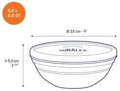 Duralex Professionnels De La Restauration|Boîtes Rondes>Freshbox - Boite de conservation ronde couvercle blanc 2,4L