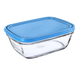 Duralex Professionnels De La Restauration|Boîtes Rectangulaires>Freshbox - Boite de conservation rectangulaire couvercle bleu 1,65L