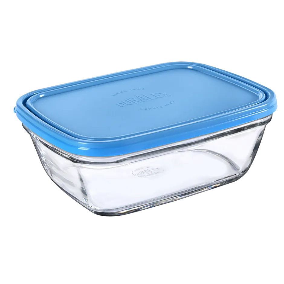 Duralex Professionnels De La Restauration|Boîtes Rectangulaires>Freshbox - Boite de conservation rectangulaire couvercle bleu 1,65L
