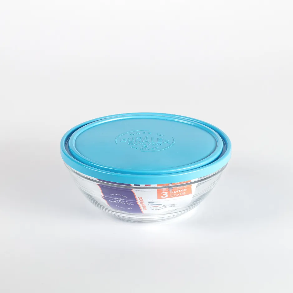 Duralex Professionnels De La Restauration|Boîtes Rondes>Freshbox - Boite de conservation ronde couvercle bleu 1,59L