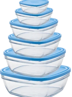 Duralex Professionnels De La Restauration|Kits>Freshbox - 6 Boites de conservation carrées multi-tailles