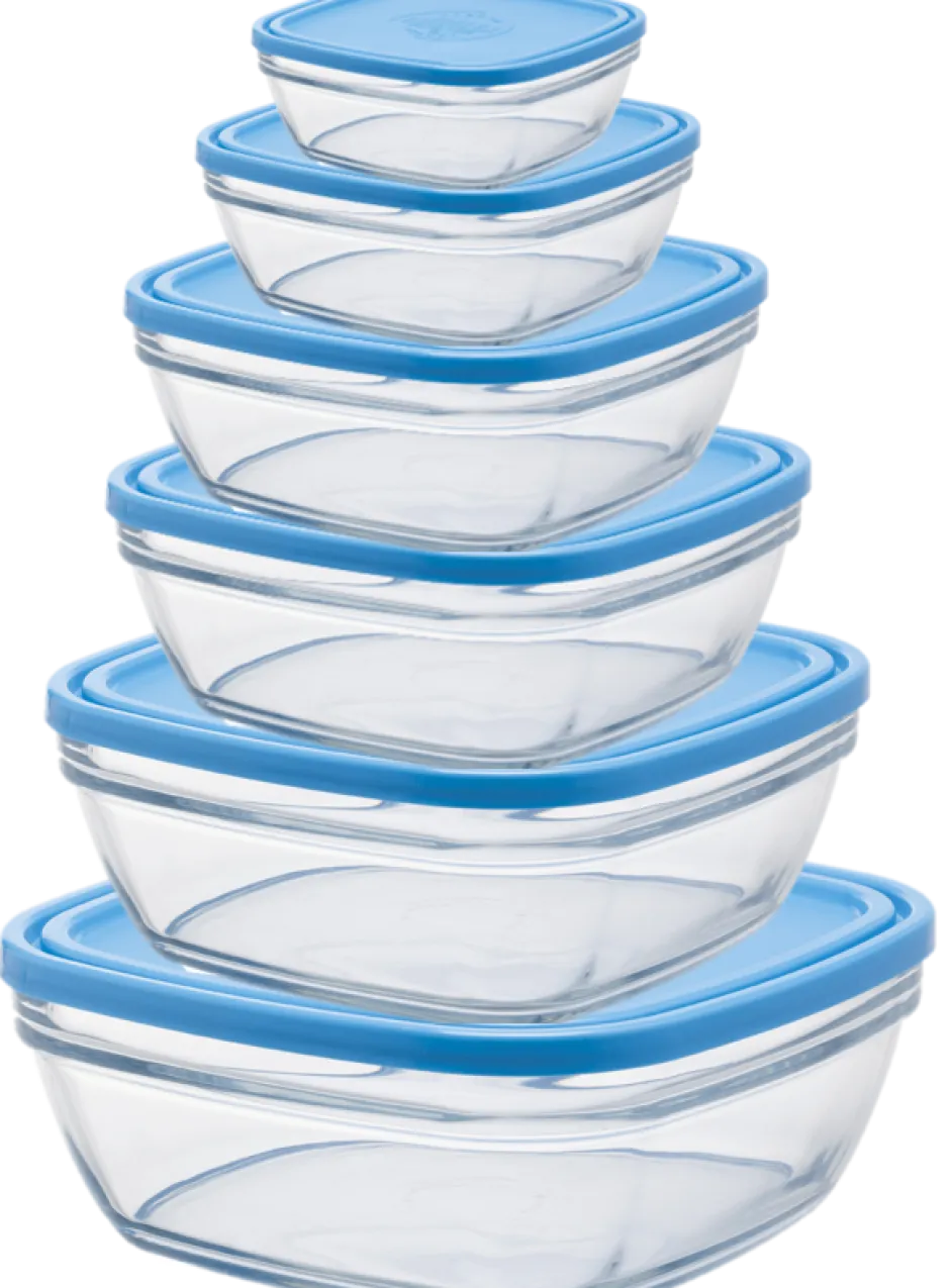 Duralex Professionnels De La Restauration|Kits>Freshbox - 6 Boites de conservation carrées multi-tailles