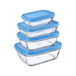 Duralex Professionnels De La Restauration|Kits>Freshbox - 4 boîtes de conservation rectangulaires multi-tailles
