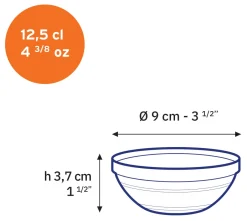 Duralex Professionnels De La Restauration|Coupelles>Le Gigogne - Coupelle en verre transparent Empilable 12,5cl - 9cm