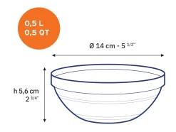 Duralex Professionnels De La Restauration|Saladiers>Le Gigogne - Saladier en verre Empilable 50 cl - 14 cm Vert