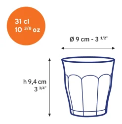 Duralex Professionnels De La Restauration|Verres À Eau>Le Picardie - Verre à eau - Vermeil - 31cl