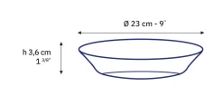 Duralex Professionnels De La Restauration|Assiettes>Lys - Assiettes creuses en verre transparent x6 - 23cm