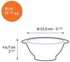 Duralex Professionnels De La Restauration|Bols>Lys - Bol en verre Saphir à oreilles 51cl