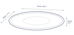 Duralex Professionnels De La Restauration|Plats De Service>Lys - Plat de service en verre transparent ovale 31cm