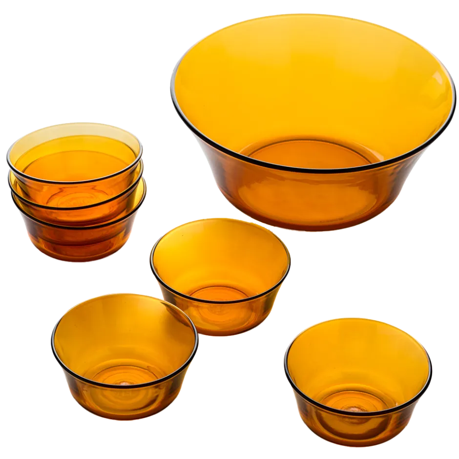 Duralex Kits|Coupelles>Lys - Saladier (2.2L) et petites coupelles de service (25cl) / Vermeil