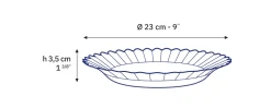 Duralex Professionnels De La Restauration|Assiettes>Picardie - Assiettes creuses x6 - 23cm - Bleu Marine