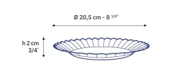 Duralex Professionnels De La Restauration|Assiettes>Picardie - Assiettes à dessert x6 - Vermeil - 20,5cm
